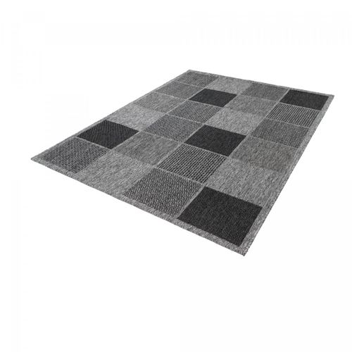 Tapis Extérieur 120x170 Tissé Kilim Gris Clair Et Gris Foncé Clair Lyn45 Sunsau 5