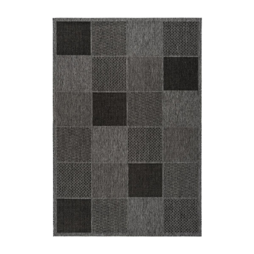 Tapis Extérieur 120x170 Tissé Kilim Gris Clair Et Gris Foncé Clair Lyn45 Sunsau 5