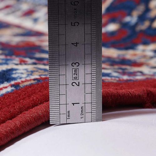 Tapis Oriental 240x330 Rectangle Crème Et Rouge Tissé Motif Ethnique Lyn1 Rosor