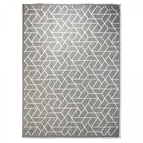 Tapis Extérieur, Kilim Reversible 280x380 Lyn2 R Reversible Gris Et Crème