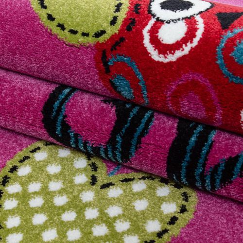 Tapis Enfant 120x170 Rectangle Tissé Violet Et Gris Kid's