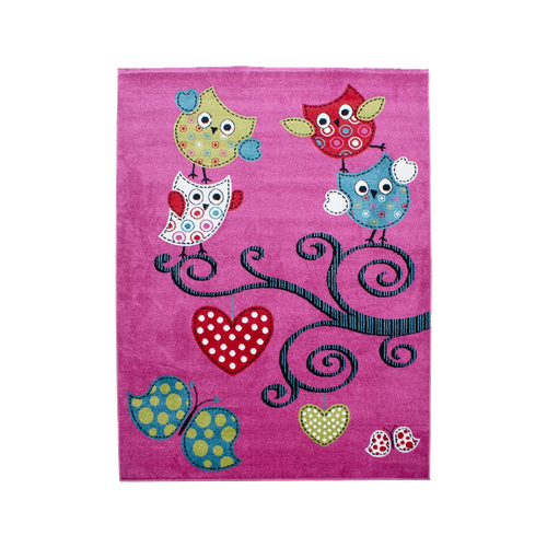 Tapis Enfant 120x170 Rectangle Tissé Violet Et Gris Kid's