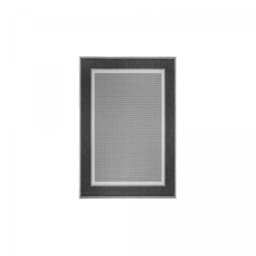 Tapis Salle à Manger 200x290 Tissé Gris Rectangle Motif Simple Grati