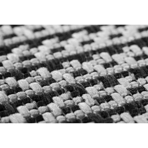 Tapis Salle à Manger 200x290 Tissé Gris Rectangle Motif Simple Grati