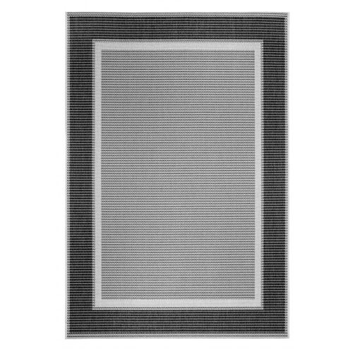 Tapis Salle à Manger 200x290 Tissé Gris Rectangle Motif Simple Grati