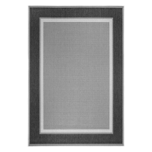 Tapis Salle à Manger 200x290 Tissé Gris Rectangle Motif Simple Grati