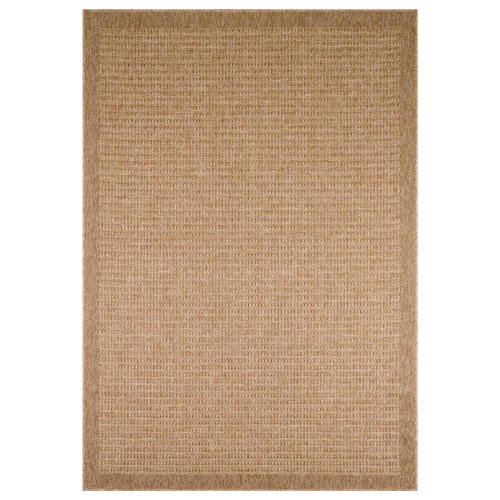 Tapis Rond D'extérieur D.80cm Tissé Kilim Beige Jute Art