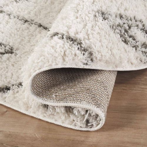 Tapis Berbère Rond D.120cm Tissé Motif Ethnic Lyn4 Doux 2 Crème