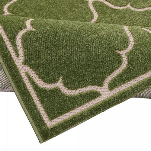 Tapis Extérieur 160x230 Tissé Kilim Vert Kuma