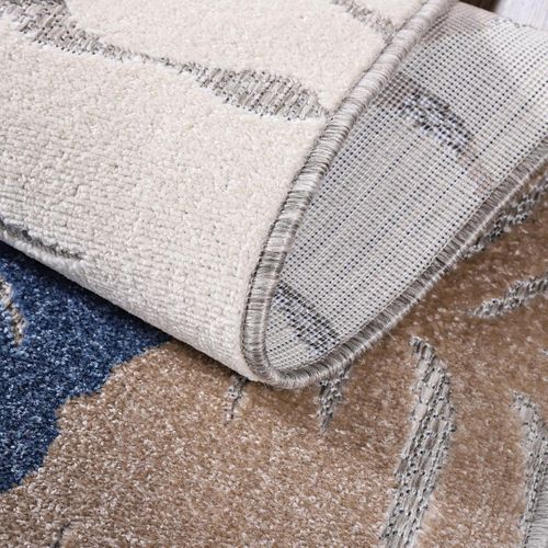 Tapis Extérieur 140x200 Tissé Kilim Beige Chimeki