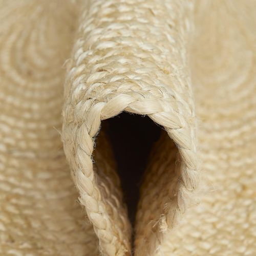 Tapis Jute D.120cm Rond Tissé Beige Ago