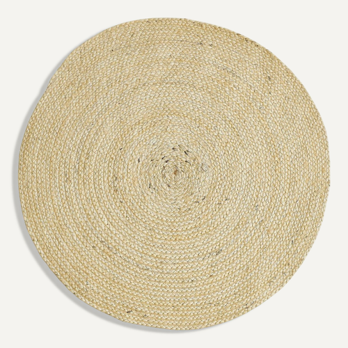 Tapis Jute D.120cm Rond Tissé Beige Ago