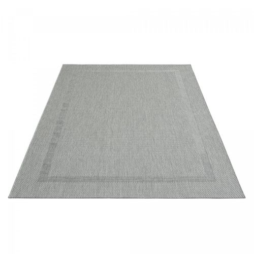 Tapis Extérieur 120x170 Tissé Kilim Gris Squarext