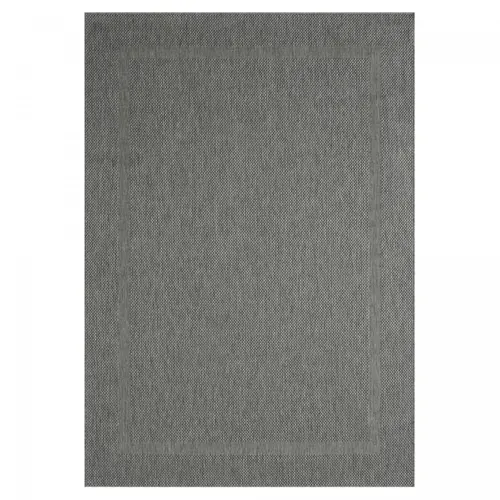 Tapis Extérieur 140x200 Tissé Kilim Gris Squarext