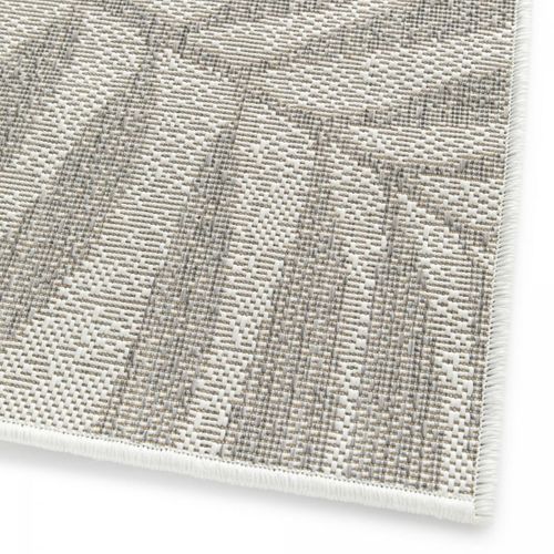 Tapis Extérieur 120x170 Tissé Kilim En Pet Gris Clair Et Gris Foncé Serene 3
