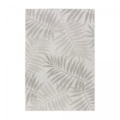 Tapis Extérieur 120x170 Tissé Kilim En Pet Gris Clair Et Gris Foncé Serene 3