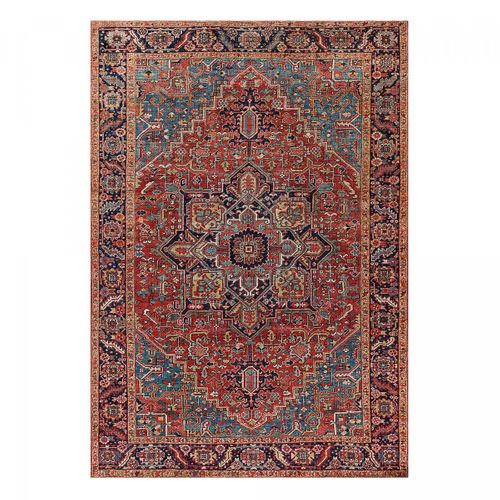 Tapis Salon 160x230 Tissé Bordeaux Et Gris Rectangle Motif Oriental Vivace 3