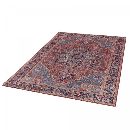 Tapis Salon 160x230 Tissé Bordeaux Et Gris Rectangle Motif Oriental Vivace 3