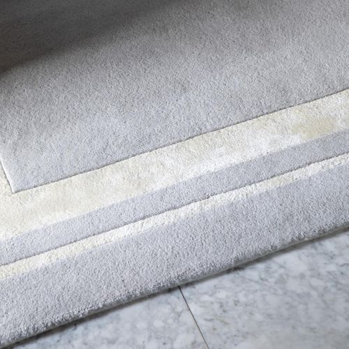 Tapis Salon 170x240 Fait Main En Laine Gris Rectangle Motif Simple Redook