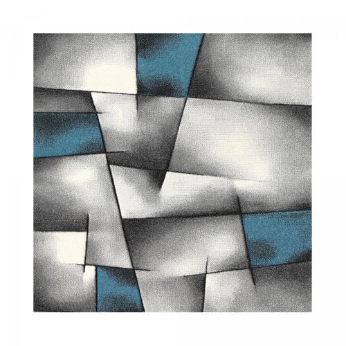 Tapis Chambre 80x150 Tissé Turquoise Rectangle Motif Géométrique Lyn8 Ultima