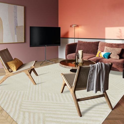 Tapis Salon 80x150 Ceroteo Crème Tapis Tendance