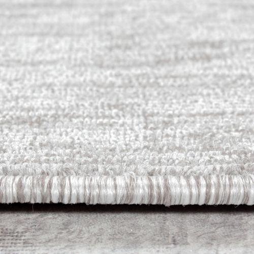Tapis Couloir 80x150 Tissé Crème Rectangle Motif Uni Sakrda