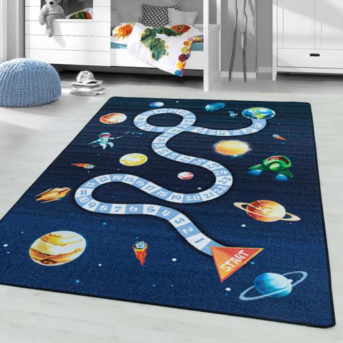 Tapis Enfant 120x170 Lavable 30° Kidatu Bleu