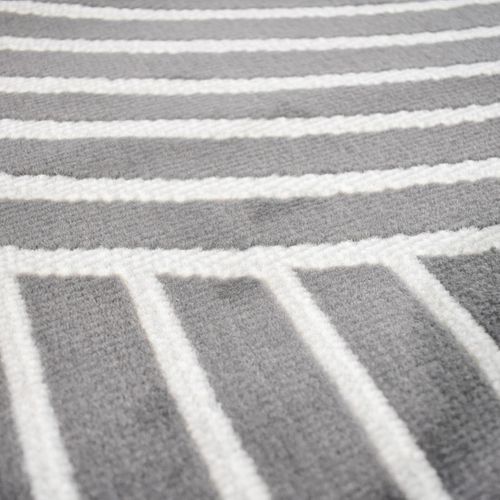 Tapis Salon 200x290 Tissé Gris Rectangle Motif Géométrique Lyn49 Arcril