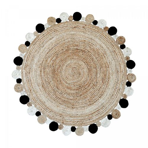 Tapis Rond 150x150 Rond Jt Rondi Beige , Tapis Jute Artisanal