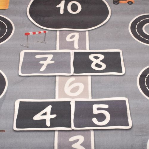 Tapis Enfant 160x230 Marel Gris, Très Doux Et Facile D'entretien