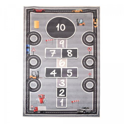 Tapis Enfant 160x230 Marel Gris, Très Doux Et Facile D'entretien