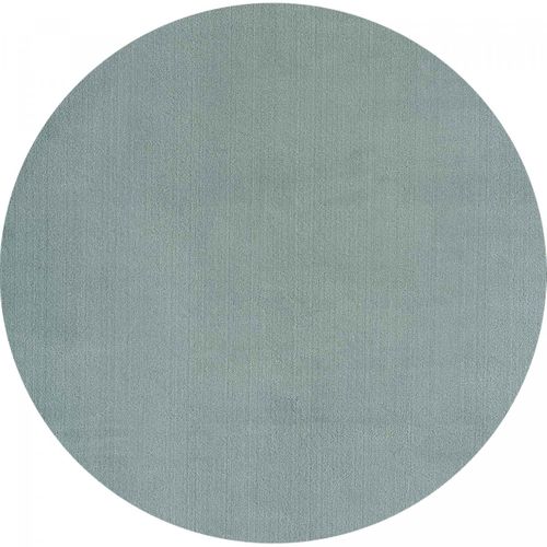 Tapis Rond Chambre D.120cm Lyn10 Lavable Bleu Uni, Tapis Shaggy à Longs Poils
