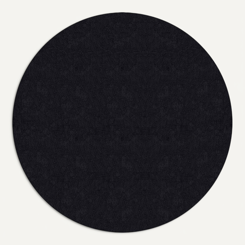 Tapis Chambre D.160cm Lyn10 Lavable Noir Uni, Tapis Shaggy à Longs Poils