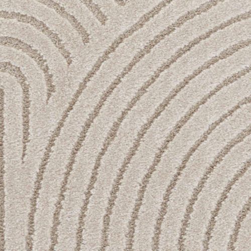 Tapis Chambre 120 X 170 Cm, Beige Chic, Motif Géométrique Relief Structuré, Panglao élégant