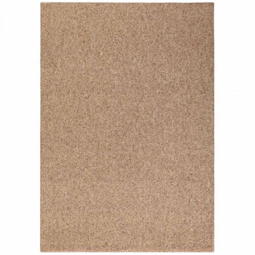 Tapis Chambre 120 X 170 Cm Faux Uni, Texture Poils Ras, Confortable Et Pliable, Beige Et écru Roccco