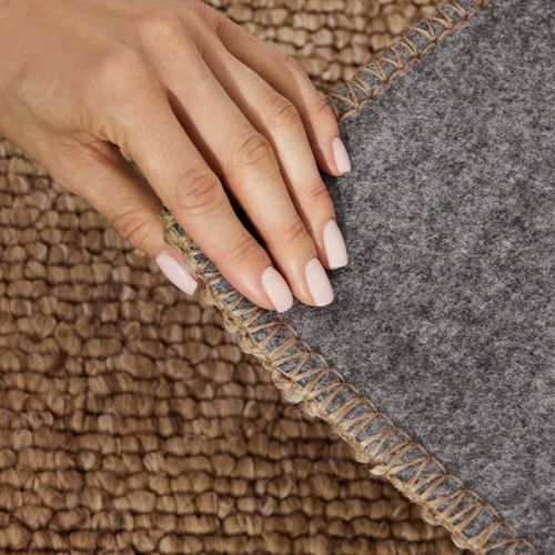 Tapis Chambre 120 X 170 Cm Faux Uni, Texture Poils Ras, Confortable Et Pliable, Beige Et écru Roccco