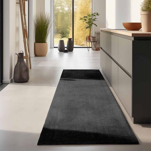 Tapis Entrée, 60 X 90 Cm, Noir, Composition Jute Noble, Motif Uni, Jute J, Aspect Authentique