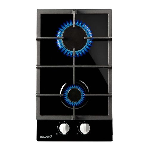 Btg2z-d01vno - Plaque De Cuisson Gaz Verre Noir 2 Feux