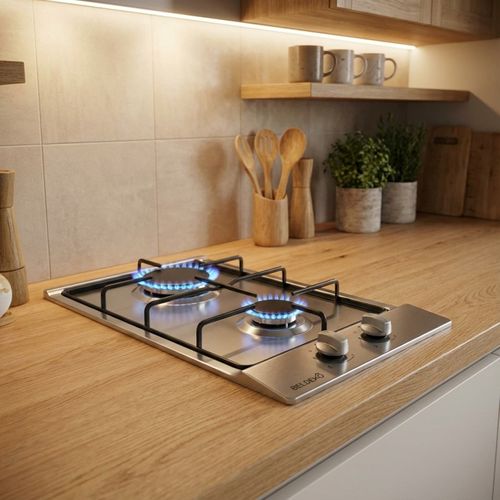 Btg2z-c01ix - Plaque Gaz Encastrable 2 Feux Inox
