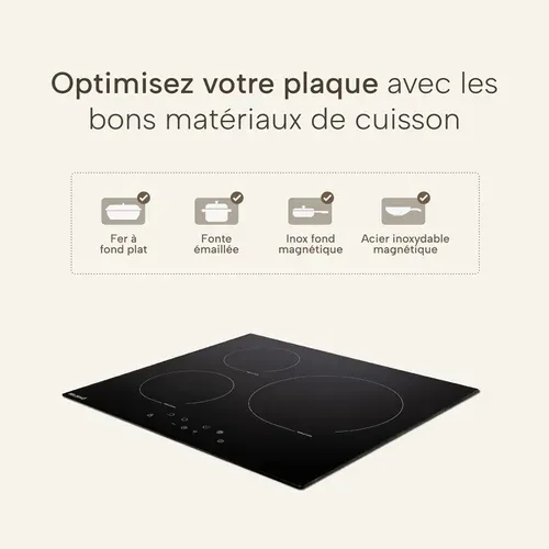Beldeko Plaque De Cuisson 3 Foyers Induction 5800 Watts - Grand Feu De 280 Mm