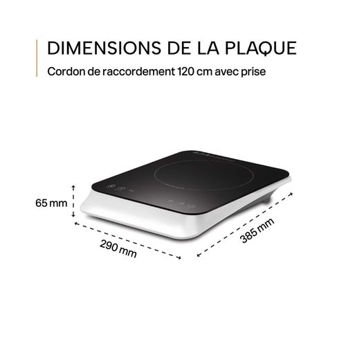 Beldeko - Plaque Induction Portable De 2000w Sensitive, 10 Niveaux De Puissance, Minuterie, Posable