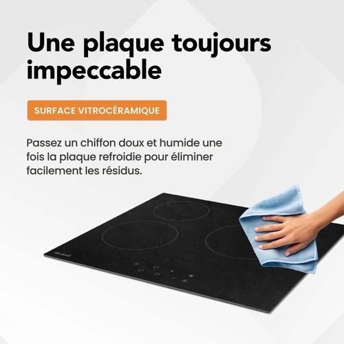 Beldeko Plaque Vitrocéramique 3 Feux Extra Plate - Marque Française