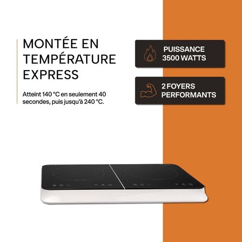Beldeko - Plaque Induction Portable De 3500w, Sensitive, 10 Niveaux De Puissance, Minuterie, Posable