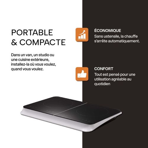 Beldeko - Plaque Induction Portable De 3500w, Sensitive, 10 Niveaux De Puissance, Minuterie, Posable