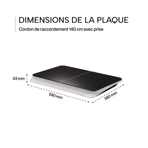 Beldeko - Plaque Induction Portable De 3500w, Sensitive, 10 Niveaux De Puissance, Minuterie, Posable