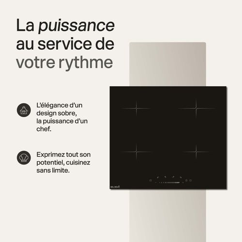 Table De Cuisson Induction 4 Foyers Slider Et Minuterie 7900 Watts