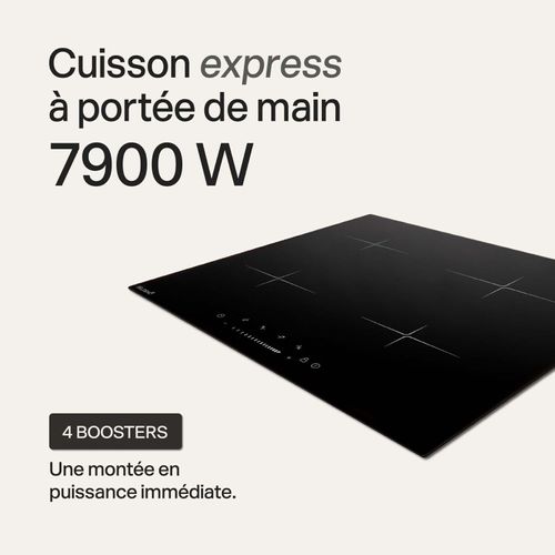 Table De Cuisson Induction 4 Foyers Slider Et Minuterie 7900 Watts