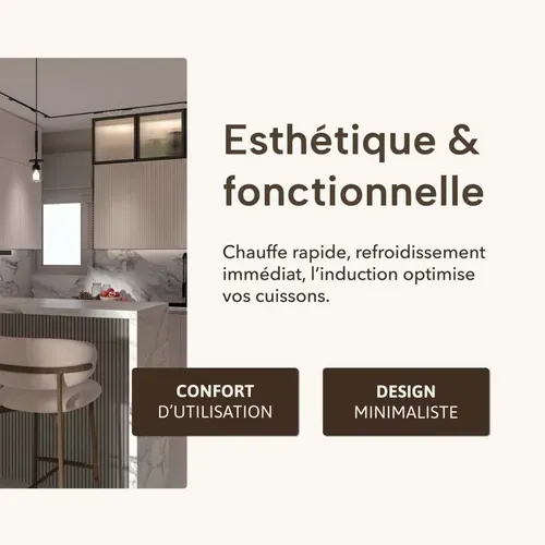 Beldeko Plaque Induction Slider 2 Foyers Avec Minuterie - 3300w