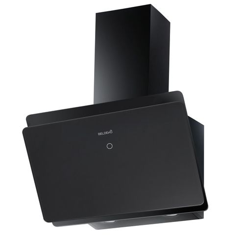 Beldeko Hotte Inclinée Noir 60 Cm 455 M3/h - Hotte Silencieuse - Recyclage Ou Evacuation