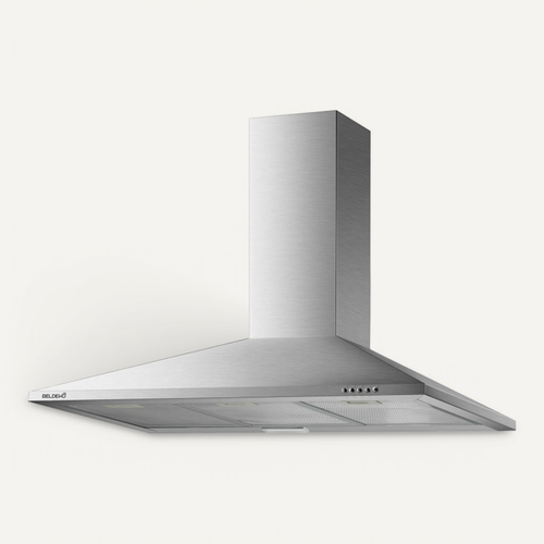 Beldeko Hotte Murale 90 Cm Inox 338 M3/h évac/recyclage - Marque Française